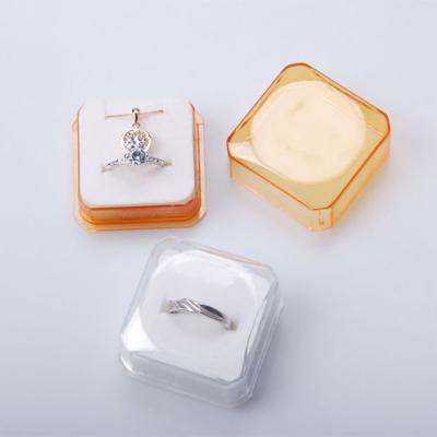 China Plastic simple jewelry box candy color plastic simple jewelry packaging box earth jewelry packaging cover ring earring packaging box acrylic gift for sale