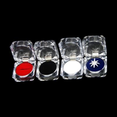 China Clear Jewelery Packaging Jewelry Box Ring Earring Magnifier Jewelery Packing Anti Jewelry Plastic Clothes Packaging Case for sale