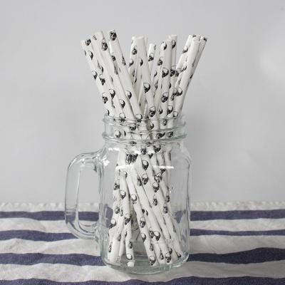 China Disposable Disposable Straws Long Straw Environmentally Friendly Degradable White Paper Beverage Drinking Decoration for sale