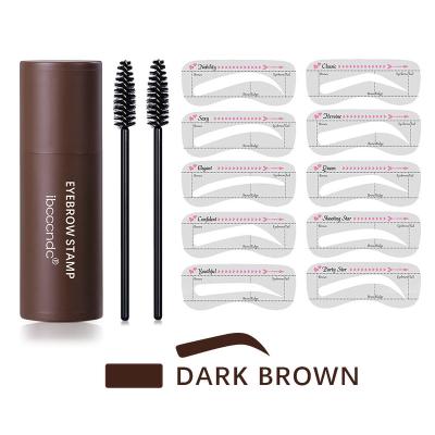 China Medium Waterproof Brown Eyebrow Stamp and Stencil Kit Private Label Eyebrow Shaping Kit Henna Powder Eyebrow Powder for sale