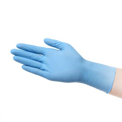 China Use for Kitchen Disposable Blue Powder Free Touch Screen Nitrile Waterproof Gloves for Gardening for sale