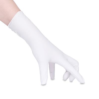 China Use For Kitchen Food Grade Nitrile Gloves White Industrial Disposable Latex Free For Bakery Food Salon Delivery Household Cleaning for sale