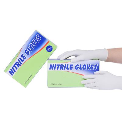 China Use For Kitchen Titanfine Wholesale Customized Good Quality Disposable White Powder Free Nitrile Examination Lab Gloves for sale