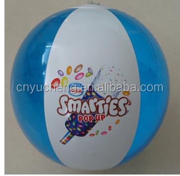 China Transparent Inflatable Toy PVC Beach Ball Toy With Printing for sale