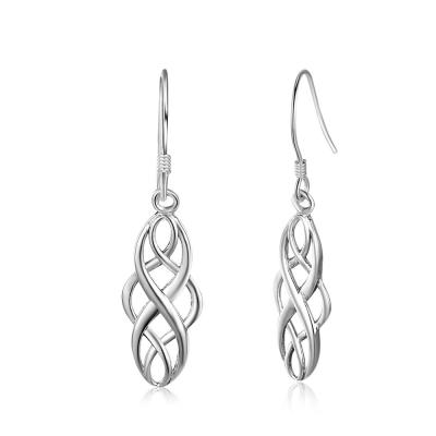 China Cute Fashion Jewelry 2021 Vintage 925 Sterling Silver Dangle Earrings Celtic Knot Earrings for sale