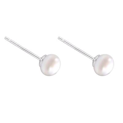 China 2021 New Fashion Cute Natural Pearl Pink Stud Earring Pearl Earrings For Women for sale