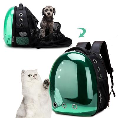 China Manufacturer Breathable Airline Approved New Luxury Outdoor Mesh Bubble Breathable Pet Dog Cat Extra Large Space Front Backpack Pet Carrier Bag for sale