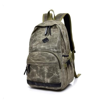 China Newest Latest Waterproof Paraffin Canvas Material Laptop Bags Military Backpacks Tactical Outdoor Sports Bag Travel Backpack for sale