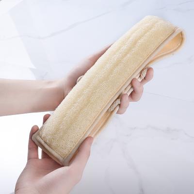 China EXFOLIATE Long Back Loofah Hemp Sponge Bath Belt Exfoliating Body Bath Belt Scrubber for sale