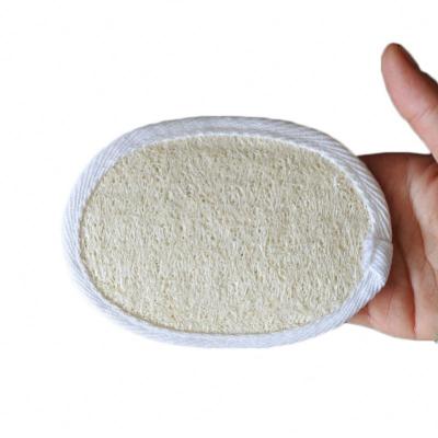 China EXFOLIATING Eco-Friendly Heart Shape Natural Loffer Bath Sponge Loofah Pad Body Scrubber Private Label Bath Sponge for sale