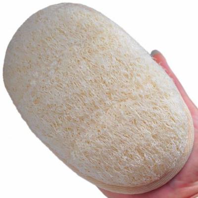 China EXFOLIATE 100% Natural Loofah & Terry Cloth Loofah Sponge Pads Exfoliating Natural Bath Loofah Body Scrubber Pads for Shower and Bath Spa for sale