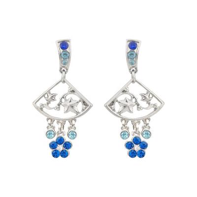 China Other Hot Selling Jewelry Zinc Metal Shaped Zircon Stones Shooting Star Earrings for sale