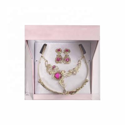 China The Other Princess Gemstone Petals Petals Box Jewelry Set Tiara Necklace Earrings Kids Jewelries Prettier for sale