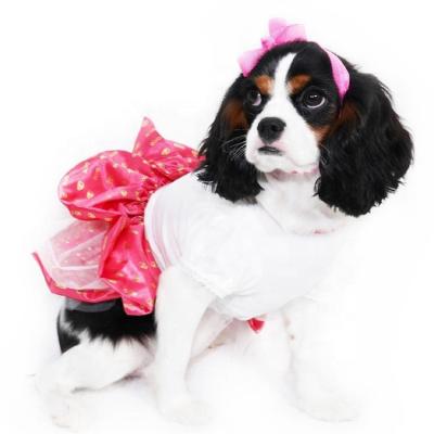 China Cute new style licensed product embroidery hot selling pet clothes aibo real dog embroidery dress (HK/JP/US only) for sale