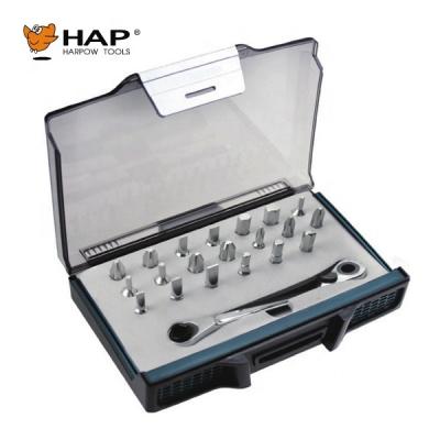 China Suitable for pneumatic and electric screwdriver. Good Quality 21pcs Screwdriver Bits Set With Hex Bit Ratchet Wrench for sale