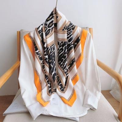 China Square 90*90cm Silk Scarf Women Adjusts Decorative Head Scarf Neck Wrap 70*70cm Multicolor Silk Scarf for sale