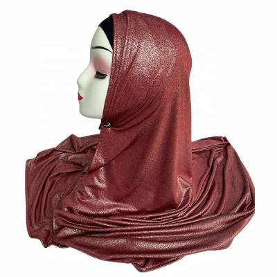 China Wholesale High Quality Polyester Blended Long Hijab Stretch Hijabs Muslim Hijabs Elastic Material Shawl for sale