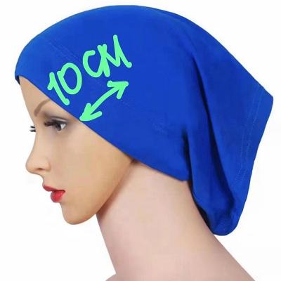 China Inner turban hijab high quality classic style mercerized cotton muslim stretch tank top underscarf women hijab inner tube cap for sale