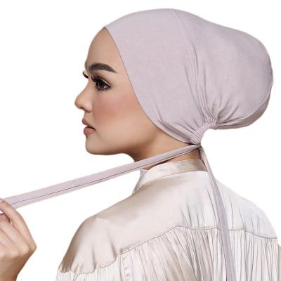 China New Design Inner Factory Turban Hijab 2023 Solid Color Hot Convenient Cotton Hijab For Muslim Tube Covers Hijabs Islam for sale