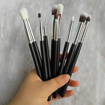 China Angular Blush High Quality Black Pink Cosmetic Brush Custom Logo 10 Pcs Eye Brush Make Installation for sale