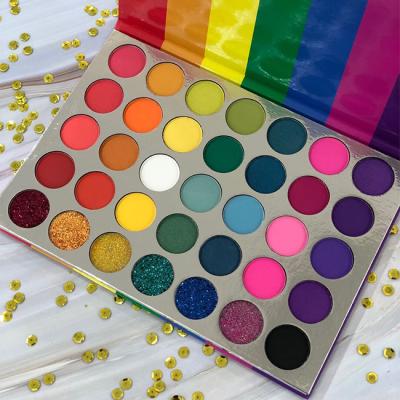 China Custom Waterproof Eyeshadow Palette High Pigmented Vegan 35 Color Cosmetics Makeup Eyeshadow Palette No Logo for sale