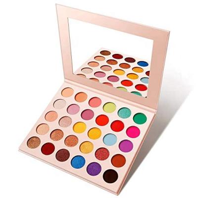 China Wholesale Waterproof 30 Vegan Makeup Dye Private Label High Colored Rose Pressed Glitter Eyeshadow Palette for sale