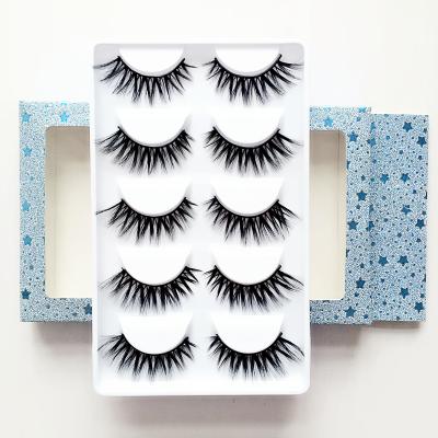 China Natural Long Mink False Eyelashes 3D Extension False Eye Lashes Makeup 5 Pairs/Box for sale