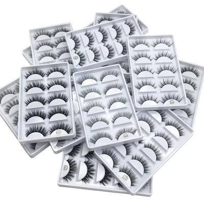 China Wholesale Cheap Price Thick G800 Custom Made Natural Thick 3D False Eyelash Kit Sellers 5 Packs 5 Pairs Mink Eyelash for sale