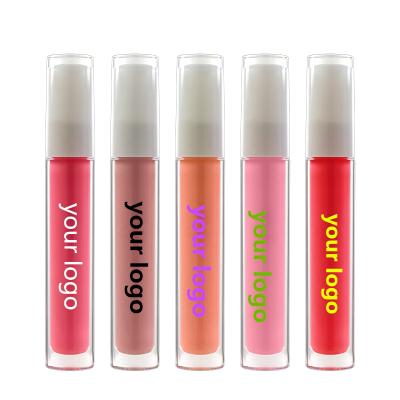 China Waterproof Your Own Brand Good Quality Beauty Cosmetics Low Moq Lip Gloss Private Label Vegan Glitter Lip Gloss for sale