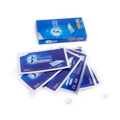 China Home/Office/Travel Wholesale 7 Pairs Each Box No Peroxide 3D Tooth Free Teeth Whitening Strips for sale