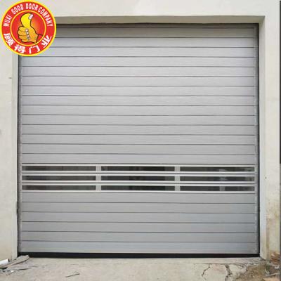 China Modern Aluminum Wind Door Security Heavy Duty High Speed ​​Rolling Exterior Door for sale