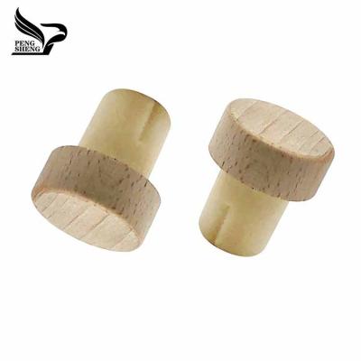 China Non Spill Customized T Shape Cork Stopper Liquor Glass Bottle Wine Bottle Lid Synthetic Wood Corks for sale