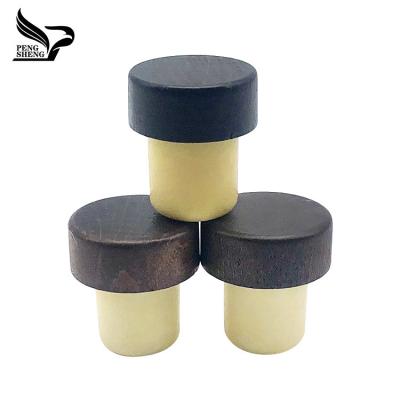 China Non Spill Sealing Cap Spirits Bottle Cork Synthetic Wood Stopper For Juniper Bottle for sale