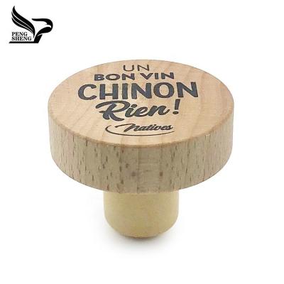 China Non Spill Customized Wholesale Customized Wooden Top Wine Bottle Cork Synthetic Wine Bottle Cork Cap T Shape Wine Glass Bottle Cork for sale