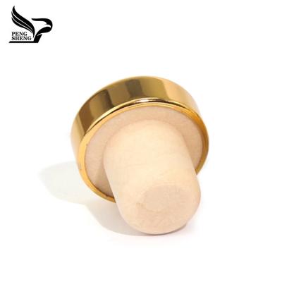 China Non Spill Free Food Grade Factory Customized Silicone Synthetic Wine Cork With Aluminum Top for sale