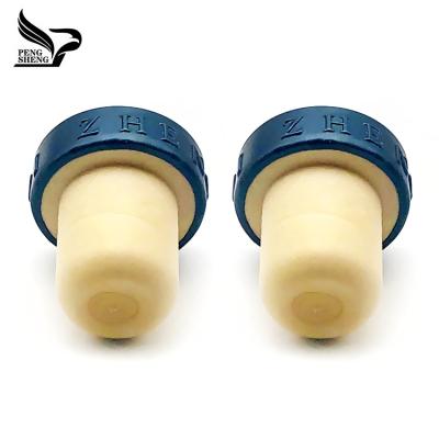 China Wholesale non puddle t shaped bottle stopper aluminum top cap synthetic cork cap for gin for sale