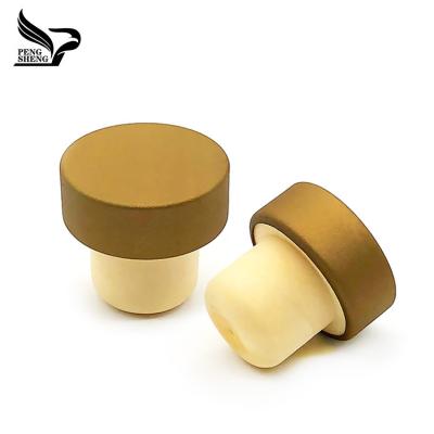 China Non Spill Glass Bottle Aluminum Pointed Cap T Cork Stopper Whiskey Bottle Cap for sale