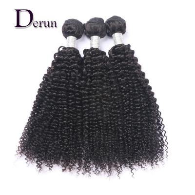 China Remi Curly Derun Curl Hair 9A 10A Grade Raw Unprocessed Brazilian Mink Kinky Curly Hair Weave for sale