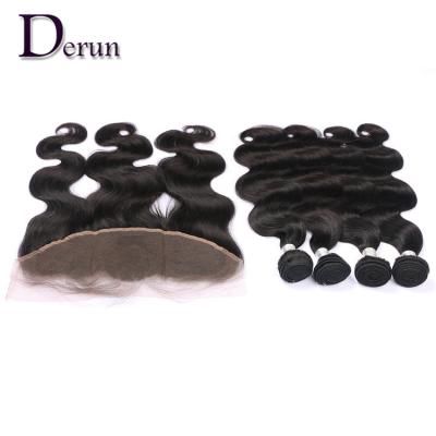 China Wholesale Mink Indian Hair 100% Virgin Human Hair Virgin Hair Cuticle Aligned Raw Body Wave Bundles With Lace Headband for sale