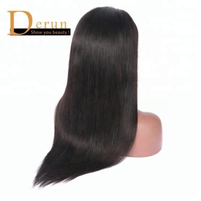 China Silky Straight Wave 100% Unprocessed Straight Wig With Peruvian Hair No Lace Natural Color HD Shedding Transparent Wig for sale