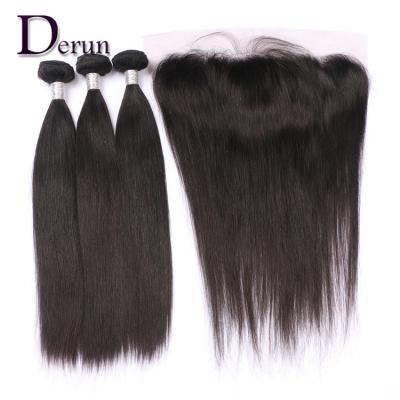 China Hot Selling Silky Straight Silky Straight Cuticle Aligned Malaysian Virgin Hair Hair Bundles And Headband for sale