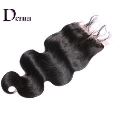 China 1-2year Wholesale Brazilian Body Wave 4*4 Lace Closure Virgin Cuticle Aligned Double Drawn Remy Human Hair for sale