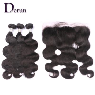 China 100% Virgin Human Hair Mink Brazilian Hair Virgin Hair Cuticle Aligned Raw Body Wave Hair Bundles With Lace Headband for sale