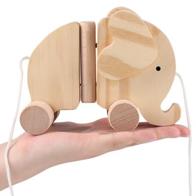 China Wooden children's toys best-selling education 2021 Amazon wooden high-grade earlier children's toys in the form of wheels for sale