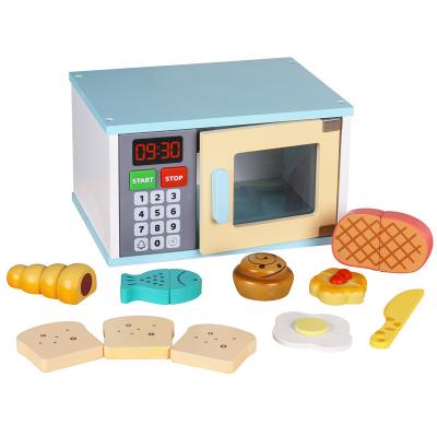 China Children's Wooden Toys Kitchen Pretend Toy Simulation Wooden Coffee Machine Toaster Machine Food Mixer Baby Early Learning Educational Toys for sale