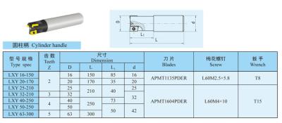 China Custom high speed steel End Mills Straight Shank Milling Holder , APMT1135 insert for sale