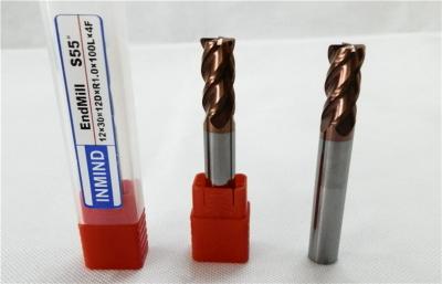 China Long Neck 2 Flute Solid Carbide End Mills By 5 AXIS CNC Grinder , Standard Type for sale