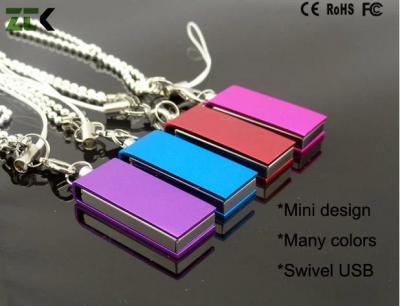 China Super Mini USB 2.0 Swivel Metal Usb Flash Drive from 16MB-128GB for sale