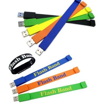 China Wristband USB 2.0 PVC Usb Flash Drive from 16MB-128GB for sale