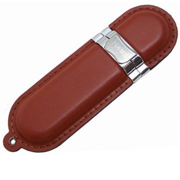 China Personalized Leather USB Flash Drive 16GB With Plug And Play Function for sale